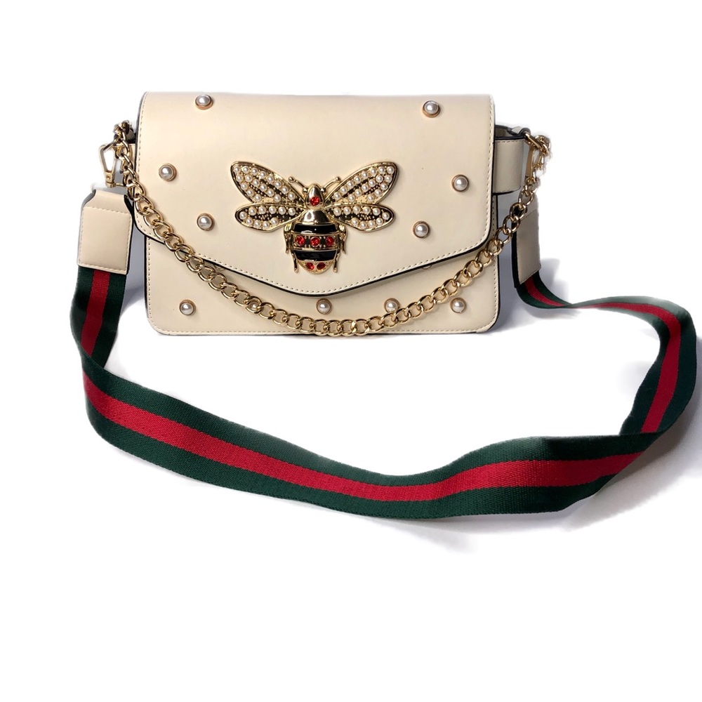 White Bumblebee Bag Designer Style